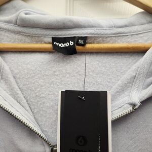 Mono B Light Gray Zip-Up Hoodie